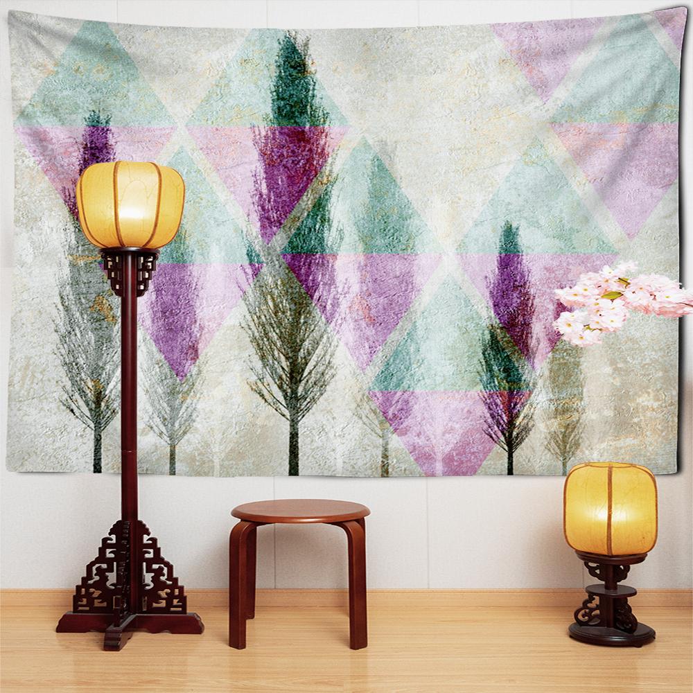 3D градиентный красочный гобелен с растениями — фото 5