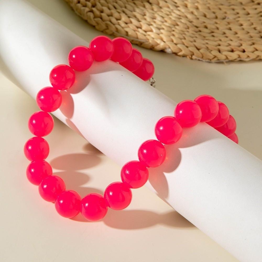 Elegant Colourful Choker Adjustable Length Round Necklace Bohemia Bead Necklace Holiday Party
