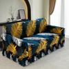 High Elastic Sofa Slipcover with Skirt Stretch Easy Fitted Armchair Sofa Covers 1/2/3/4-Seater Couch Slipcovers for Living Room