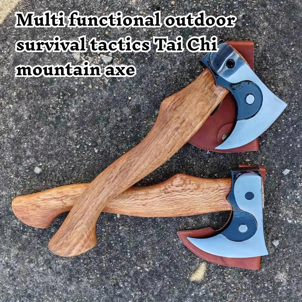 High-carbon Steel Axe Multi-functional Portable Axe Camping Emergency Survival Equipment, Household Firewood Splitting Hand Tool