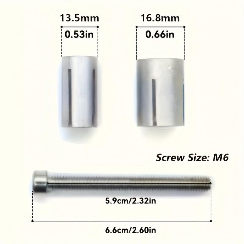 2pcs Motorcycle Rod End Mounting Screw Kit Universal 13mm-24mm Handle Extension Screws for 7/8 Inch Handle End Cap Bike белый
