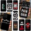 No Pain No Gain Gym Fitness Case For Huawei P Smart 2019 Nova 5T P50 P30 Pro P20 P40 Lite Honor 70 50 X7 X8 X9a Cover