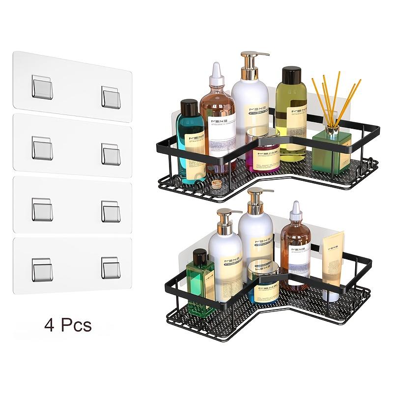 8pcs 4pcs Bathroom Shelf Replacement Adhesive Stickers, Suitable for Bathroom Corner Storage Basket, No Drilling Required V-shaped patches 4pcs