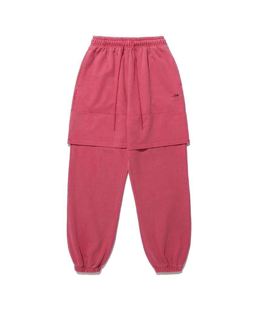 NICEGHOSTCLUB Pigment Layered Sweat Pants_Red(Ng2Esupa01A)