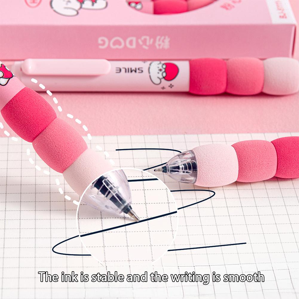 4Pcs/Box 0.5mm Black Ink Colorful Gel Pen Erasable Gel Pen ST Tip Quick Drying Students Stationery Office Accessories