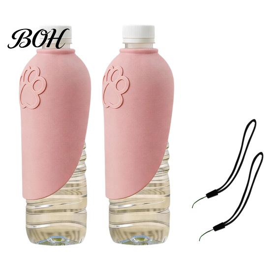 Lightweight Portable Pet Feeder 2Pcs Bottle Adapter Dog Cups, Water Attachment Bowls, Leakproof Collapsible Cup Drinking Cups for Outdoor Walks,