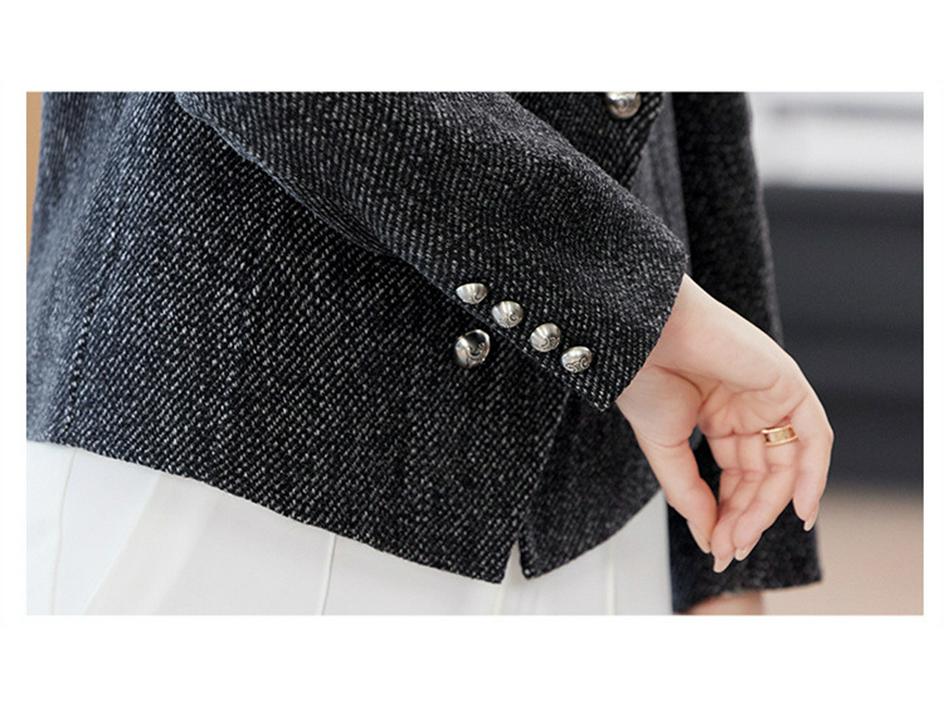 Women's Light Luxury Wool Blend Short Coat - Stylish Petite Autumn/Winter 2025 Overcoat