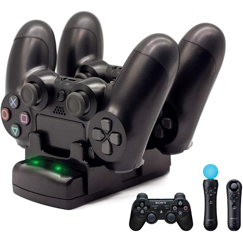 Compatible with charging 2 PS3 wireless controller chargers at the same time