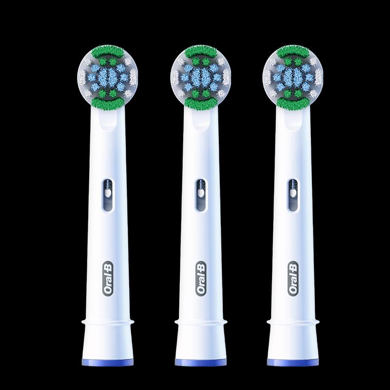 Oral-B Precision Clean X-Type Replacement Brush Heads (3-Pack) CN plug (adapter included)