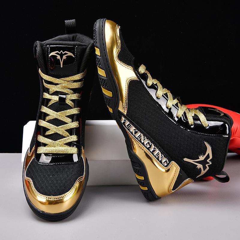 Nové pánské boxerské boty Profesionální boxerské boty Protiskluzové Lehké Cvičební tenisky pro trénink