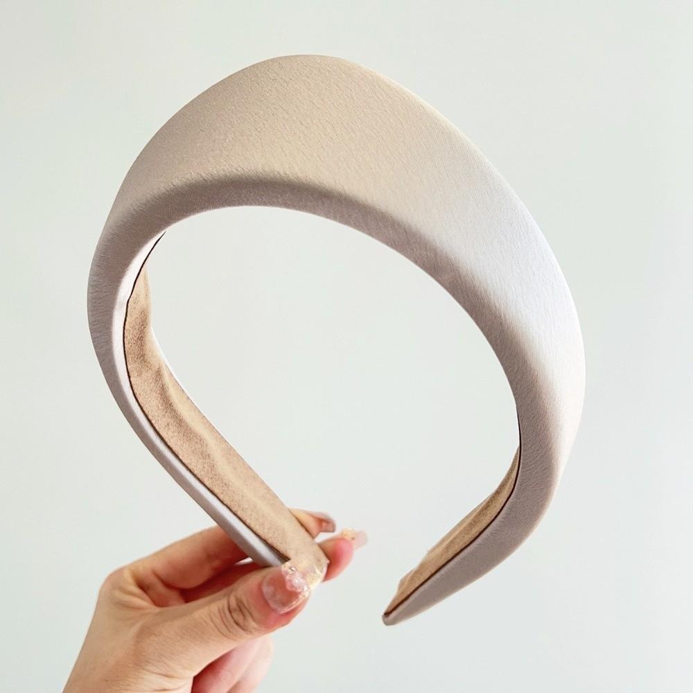 Retro Simple Fabric Women Hairband Elegant Anti Slip Hair Hoop Triangle Wide Edge Headband  Women