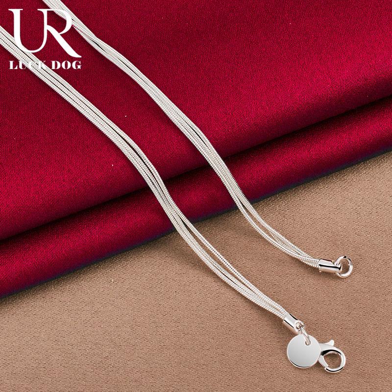 Naszyjnik łańcuszkowy ze srebra próby 925 z trzema różami, modna biżuteria ślubna