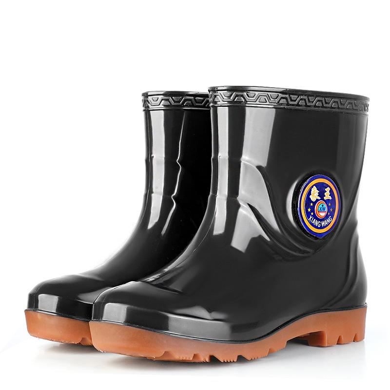 

Трудовое страхование короткие быстросохнущие дождевые ботинки мужские водонепроницаемые, нескользящие и износостойкие без подкладки несмываемые быстросохнущие подошва из говяжьих сухожилий c 44