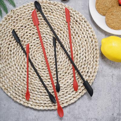 Racletă lungă din silicon cu două capete pentru gem Racletă pentru sticle adâncă Mini spatulă din silicon cu mâner lung
