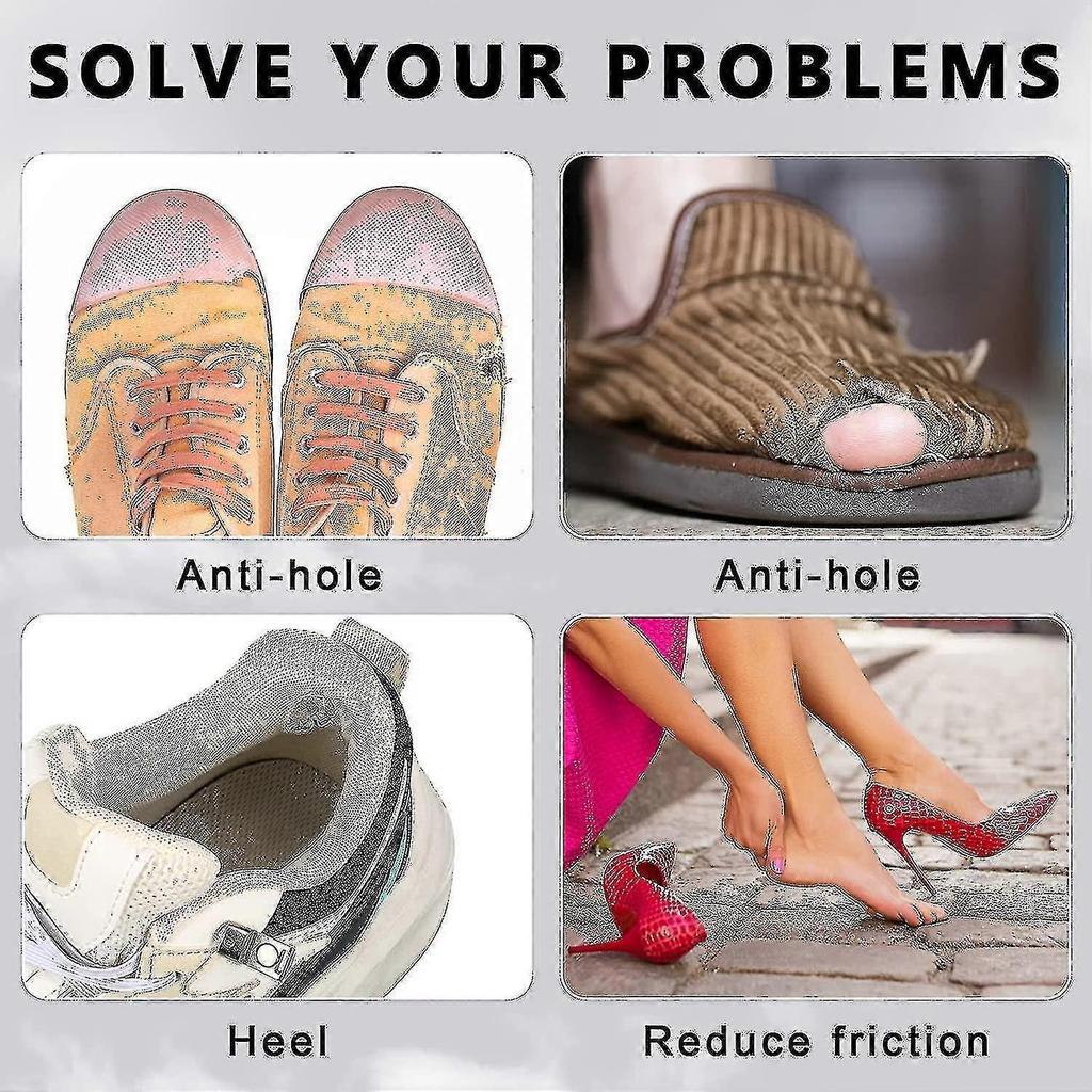 8 Pairs Shoe Heel Repair Patch Kit Shoe Sneaker Hole Repair Patch Self-adhesive Shoe Heel Wear Hole