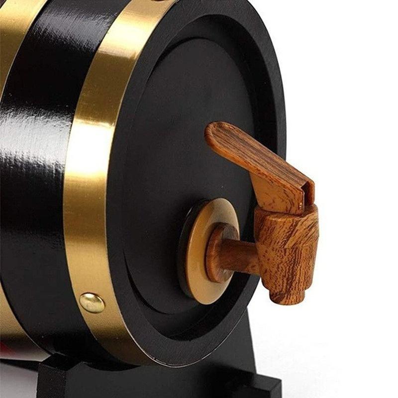 3 L Oak Storing Barrel Built-in Aluminum Foil Liner for Storing Your Own Whiskey Beer Wine Bourbon Brandy & More