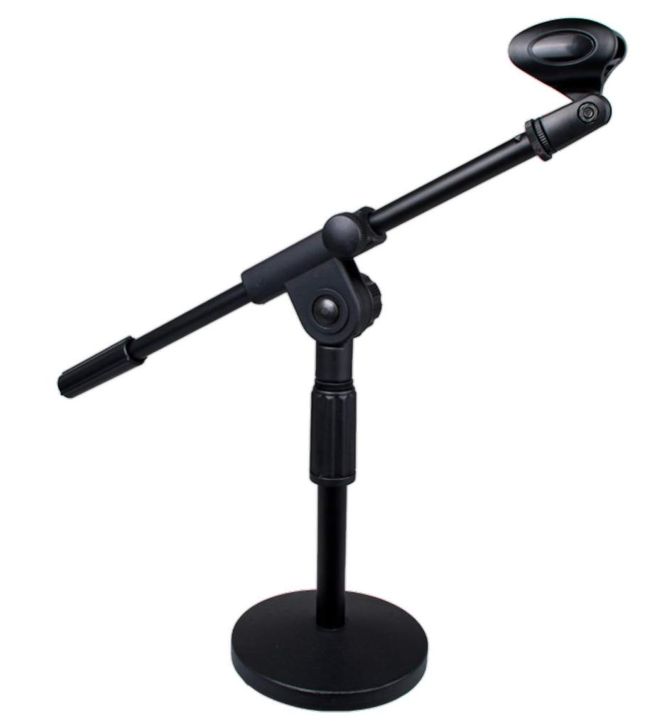 Heizi Microphone Stand with Arm, Desktop, for Condenser Microphones, Straight, Adjustable Height and Angle