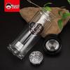 Double-Layer High-Temperature Resistant Crystal Glass Tea Cup with Lid, Ideal for Brewing & Gifting
