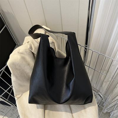 Large Capacity Fashionable Texture Pu Commuter Bag Women'S Versatile Shoulder Underarm Tote Bag