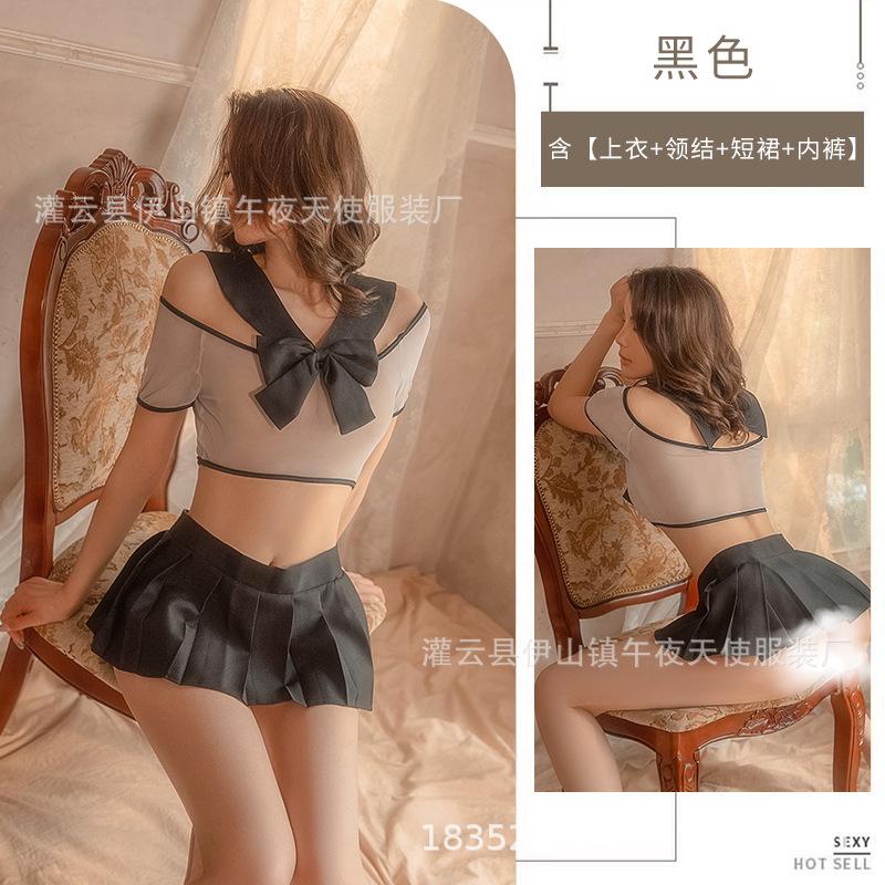 Sexy Underwear Summer Sexy Bow Japanese JK Sailor Uniform Miniskirt Pure and Sweet Student Wear