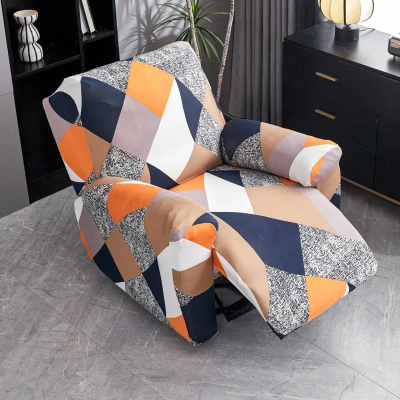 1 Seat Recliner Sofa Covers All-Inclusive Single Armchair Cover Elastic Relax Reclining Chair Slipcover Furniture Protector Home