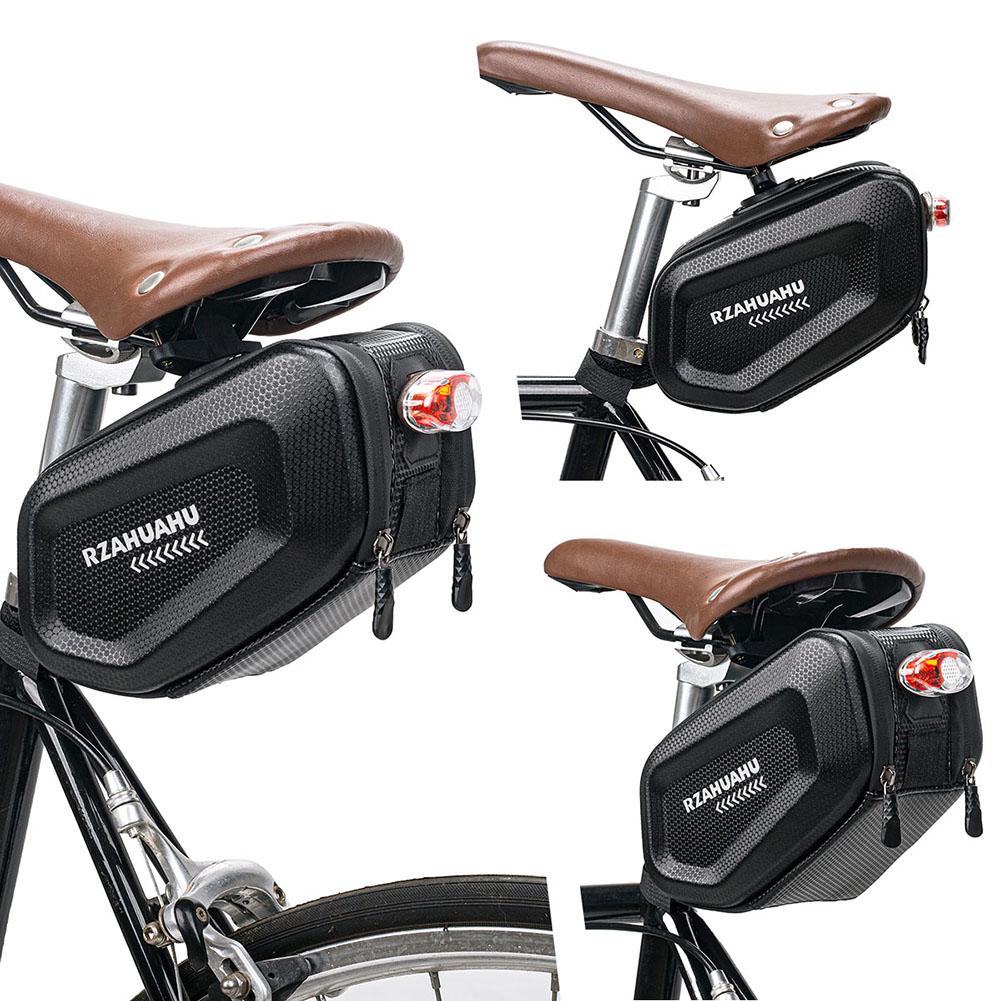RZAHUAHU Bicycle Saddle Bag 2.5L Large Capacity MTB Road Bike Rear Tool Bag Night Reflection Hard Shell Cycling Accessories