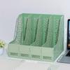 1pc 12.6*10*10.43in Thickened File Rack Basket Multi-Layer Four-Bar File Frame A4 Book Stand Folder Storage Box Office Supplies