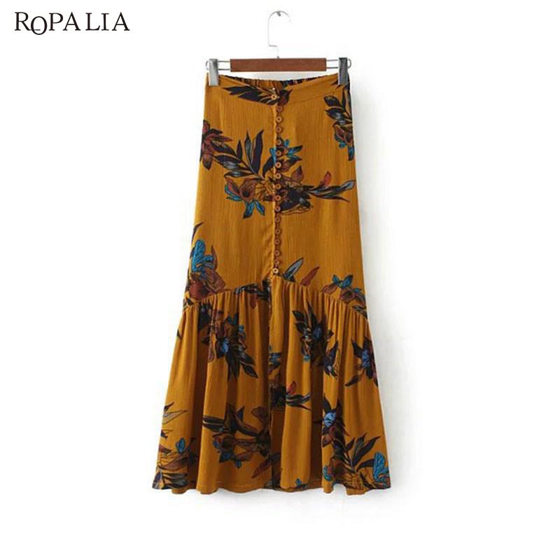 printed long skirts
