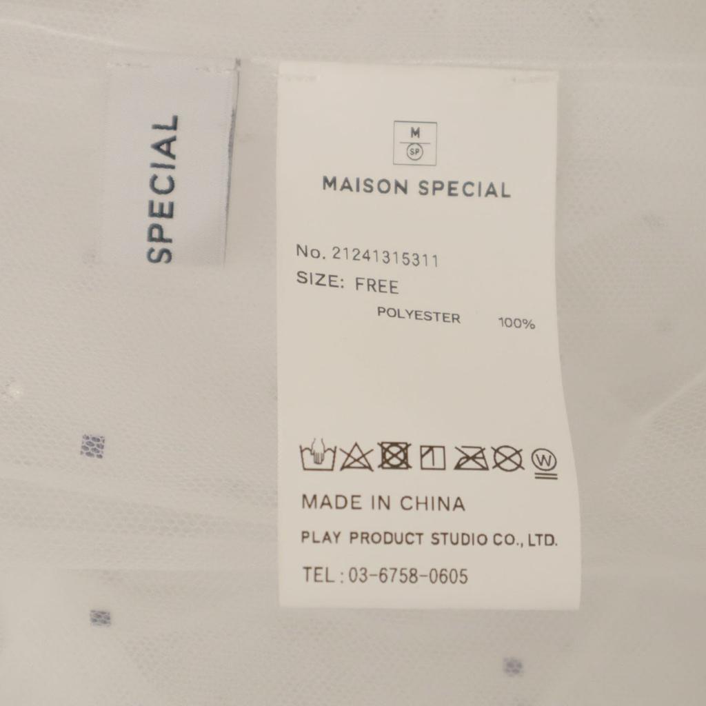 Beauty Products MAISON SPECIAL Short Sleeve Tulle T-shirt FREE White Women Used