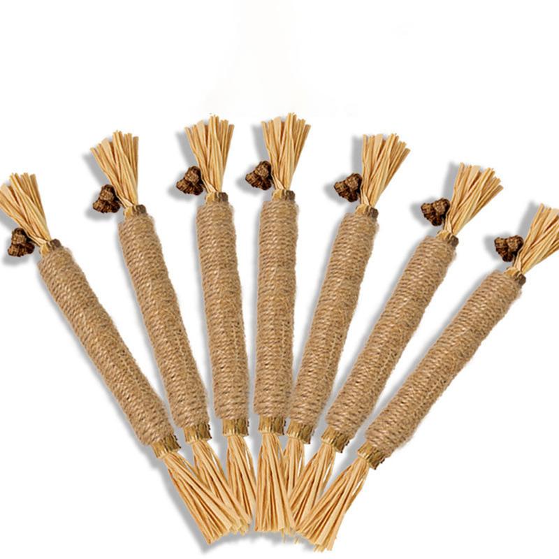 Kitten Hemp Rope Chew Stick, Durable Cat Teaser Toy - Bite-Resistant Grinding Tool for Kitten Chewing Fun