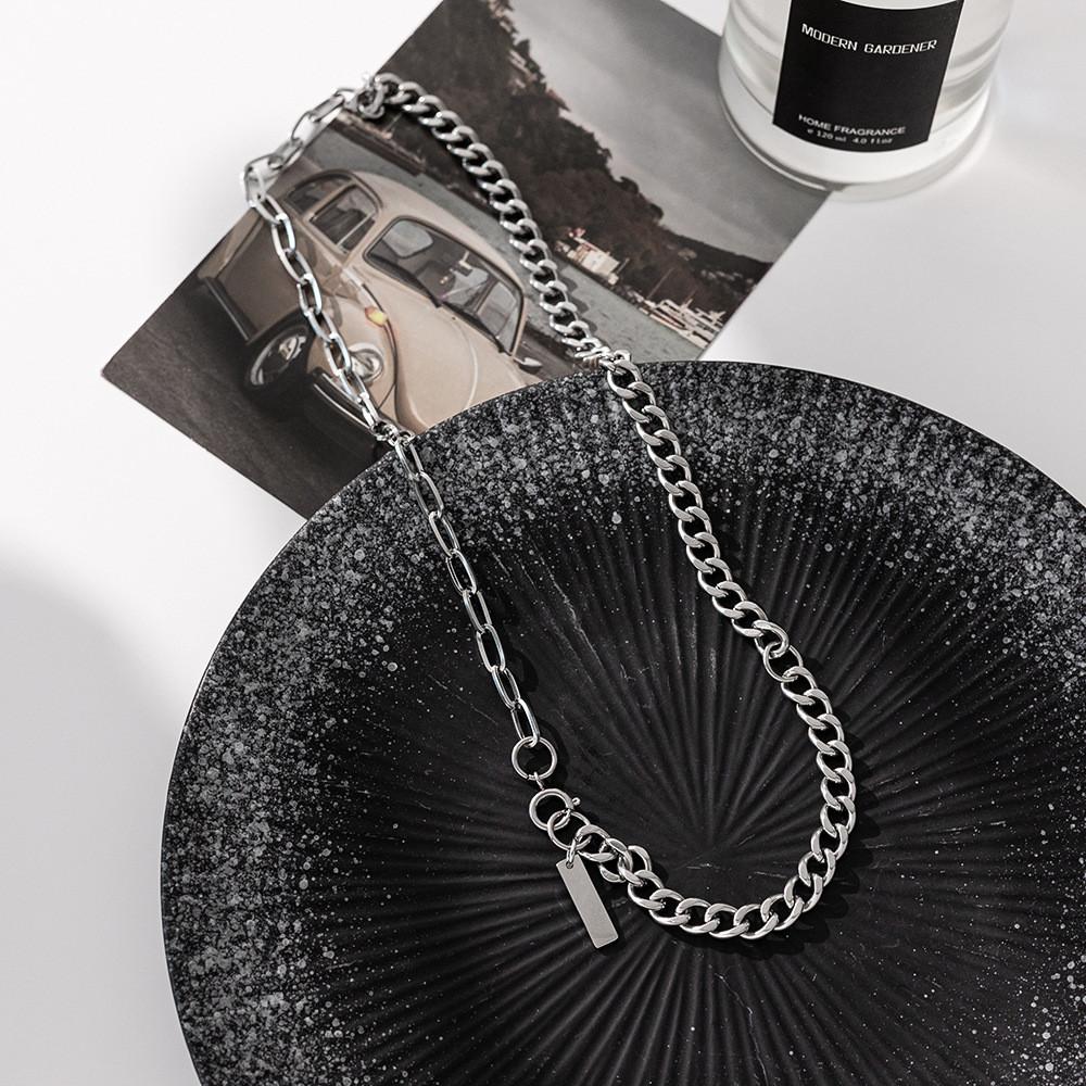 Geometric Titanium Steel Necklace For Men And Women Summer Fashion Accessory