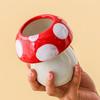 Creative Mushroom Shape Ceramic Pen Holder Storage Box Cute Mushroom Makeup Brush Storage Bottle Pen Holder Sundries Storage Box