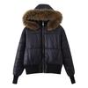 Womens Hooded Cotton Puffer Jacket With Faux Fur Trim Zipper Front Long Sleeve Pocketed Regular Fit Streetwear Style