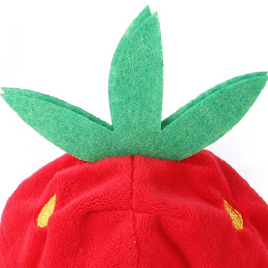 Yousheng Pet Hat Large Strawberry Appearance Dress-up Adjustable Cute Pet Cats Puppy Cosplay Cap for
