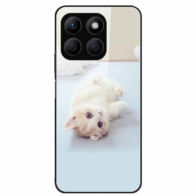 For Honor X8C Case Tempered Glass Hard PC Back Shell for Honor X8C 4G Phone Cases Bumper Covers for HonorX8C X 8C Fashion Shells