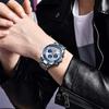 Pagani Design Men's Watch SEIKO Quartz Movement Chronograph Waterproof Ceramic Bezel Stainless Steel Blue
