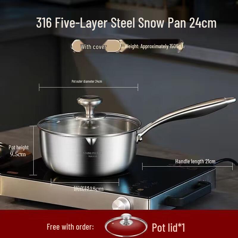 Zhishi Japanese Yukihira Pot 316 Stainless Steel