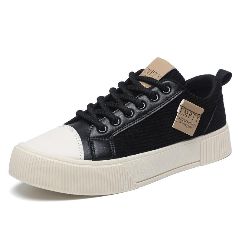 Spring new casual shoes low top extra large size corduroy platform muffin board shoes
