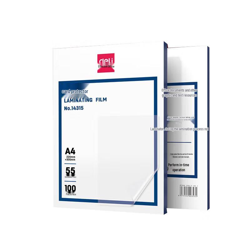 Deli A4 Laminating Pouches