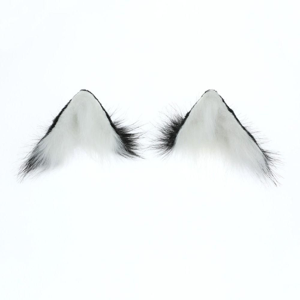 Plush Cat Ears Hair Clips Lolita Cosplay Hair Accessories Furry Animal Ears Headwear Party