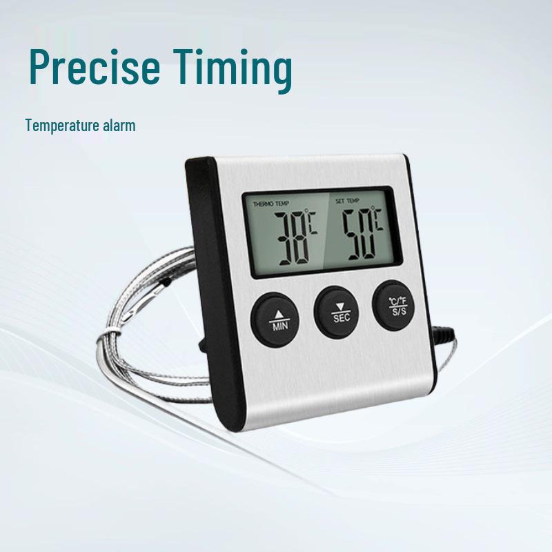 BBQ & Food Thermometer with Timer and Alarm Function