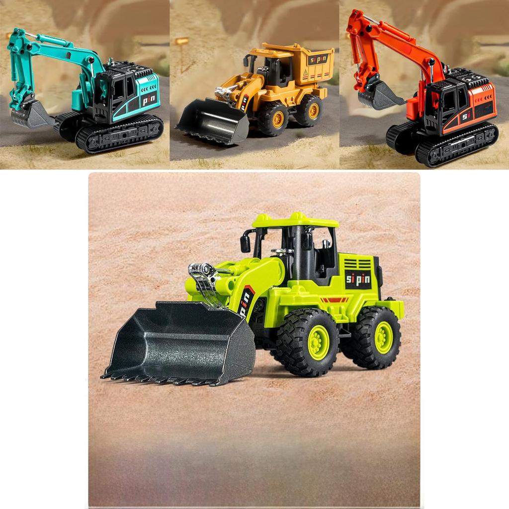 Inertia Bulldozer And Excavator Toy With Alloy Shovel For Kids Construction Play