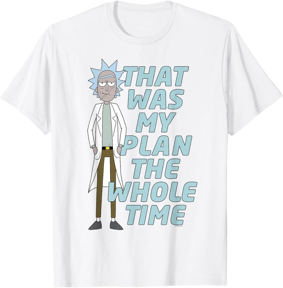 

Рик и Морти Это был мой план Взрослая мультяшная модная футболка 4XL