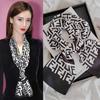 Luxury Design Women Summer Long Silk Scarf Hair Headband Foulard Skinny Bag Scarves Neckerchief Lady Shirt Decorative Streamers