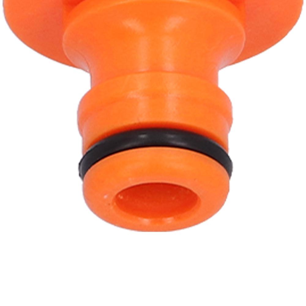 10Pcs Orange Hose Nipple Quick Connect 2‑Way Hose Nipple Irrigation Supplies Greenhouse Watering