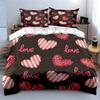 Various Size Romantic Heart-Themed Gift Set  Kid'S And Adults' Bedroom Decor, Exquisite Three-Piece Bedding Set Gift