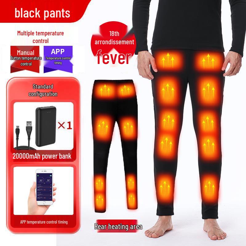 Winter Graphen USB Beheiztes Unterwäsche-Set für Herren & Damen: Intelligente elektrische Wärmekleidung