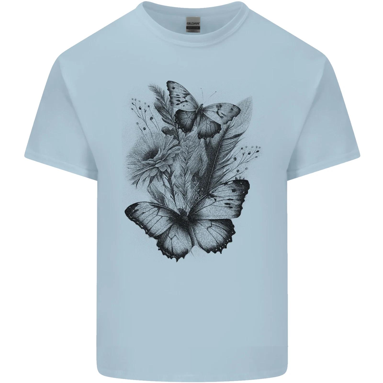 Butterflies & Flowers in the Wild Nature Kids T-Shirt Childrens S