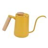 Dzbanek do kawy ze stali nierdzewnej z wylewką typu gęsia szyjka, czajnik do herbaty z długą wylewką, ręczny ekspres do kawy, żółty 600 ml