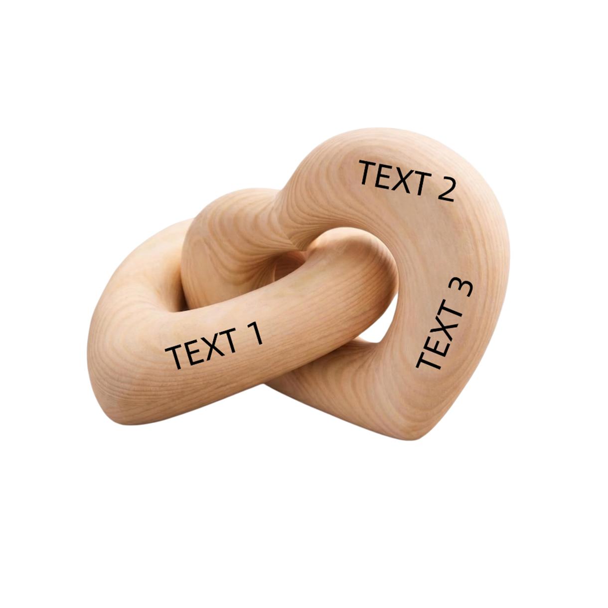 Gepersonaliseerde Houten Hart Sculptuur Met Aangepaste Naam en Datum Gegraveerd Massief Hout Bureau Ornament Woondecoratie Huwelijksverjaardag Cadeau